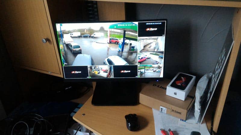 Installation système vidéosurveillance dans un garage automobile