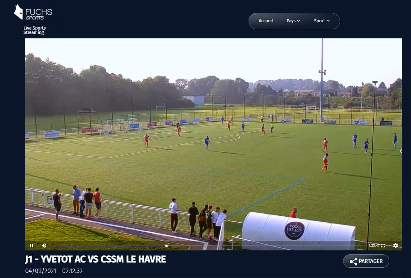 caméras dans deux stades de football de Haute-Normandie pour la retransmission des matchs (Seine-Maritime - 76)